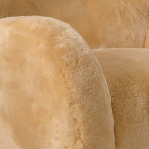   Beige Sheepskin Lounge Armchair | Oroa.com
