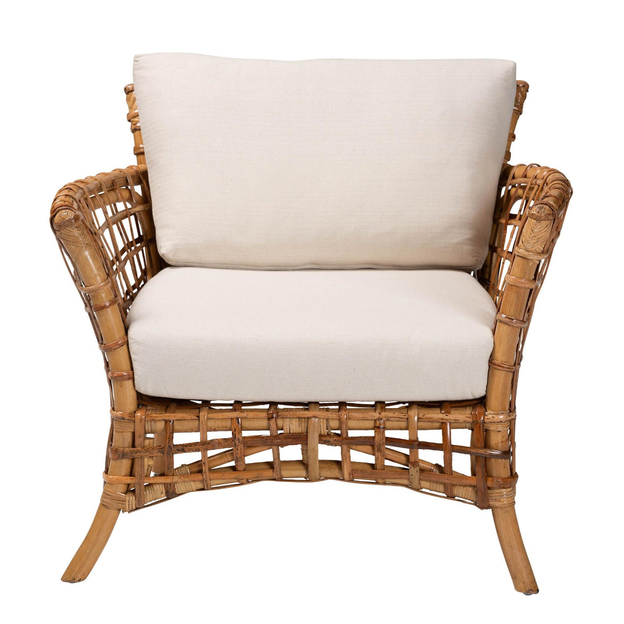   Modern European furniture - Rattan Flared Arm Lounge Chair - www.oroa.com | Oroa.com