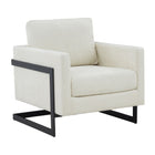 Metal Framed Square Accent Chair | OROA Modern Prince