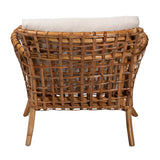 Modern European furniture - Rattan Flared Arm Lounge Chair - www.oroa.com