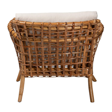Modern European furniture - Rattan Flared Arm Lounge Chair - www.oroa.com
