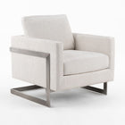 Metal Framed Square Accent Chair | OROA Modern Prince