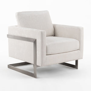   Metal Framed Square Accent Chair | Oroa.com