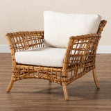 Modern European furniture - Rattan Flared Arm Lounge Chair - www.oroa.com