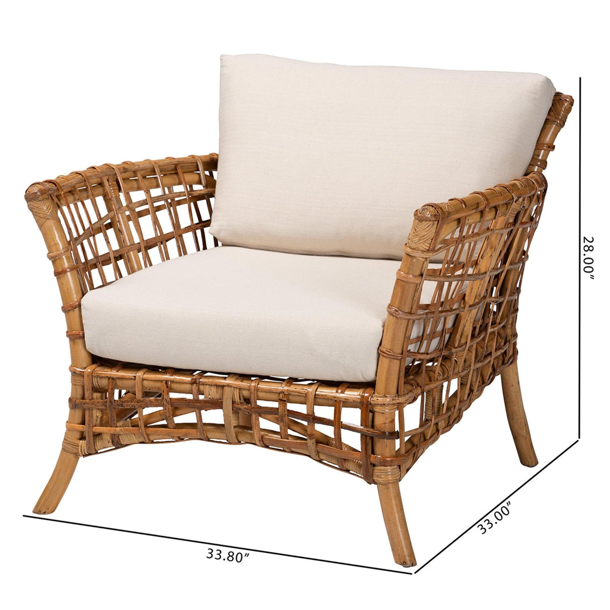   Modern European furniture - Rattan Flared Arm Lounge Chair - www.oroa.com | Oroa.com
