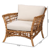 Modern European furniture - Rattan Flared Arm Lounge Chair - www.oroa.com