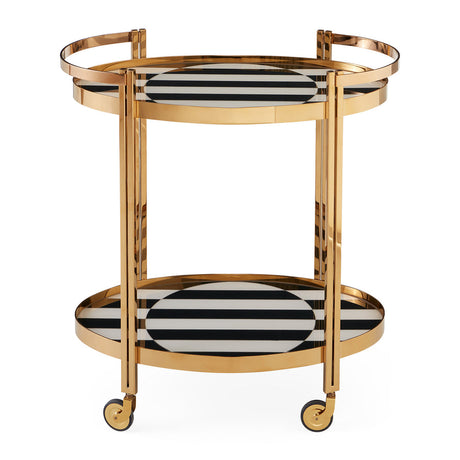 Painted Glass Bar Cart | Jonathan Adler Op Art | Oroa.com