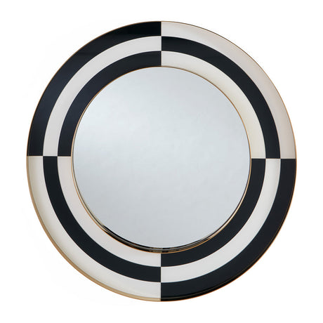 Painted Glass Round Mirror | Jonathan Adler Op Art | Oroa.com