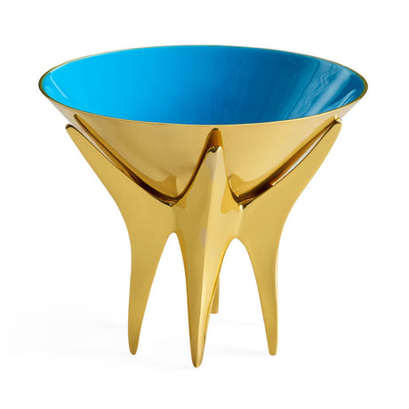 Blue Interior Brass Bowl L | Jonathan Adler Oscar | Oroa.co
