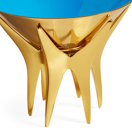 Blue Interior Brass Bowl L | Jonathan Adler Oscar | Oroa.co