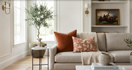 Woven Orange Throw Pillow Cover | DEKOWE