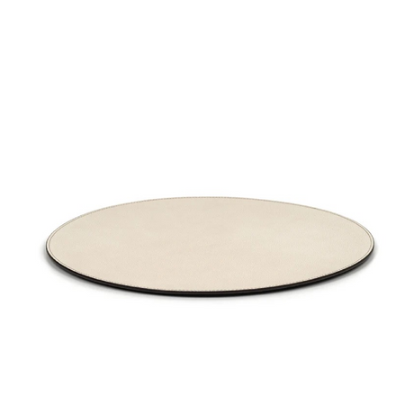 Grained Leather Round Placemat | Pinetti | OROA.com