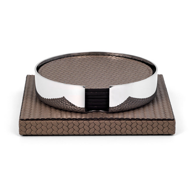 Leather Coaster Holder | Pinetti | OROA.com