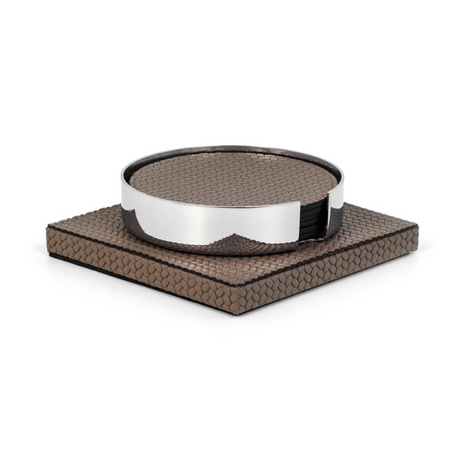Leather Coaster Holder | Pinetti | OROA.com