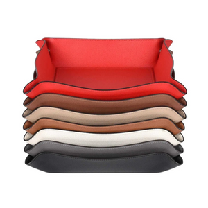 Square Leather Trinket Tray | Pinetti | OROA.com