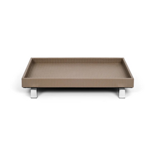 Metal Feet Leather Tray | Pinetti Rialto | OROA.com