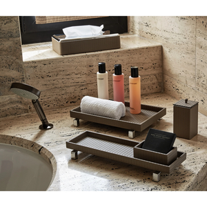 Metal Feet Leather Tray | Pinetti Rialto | OROA.com