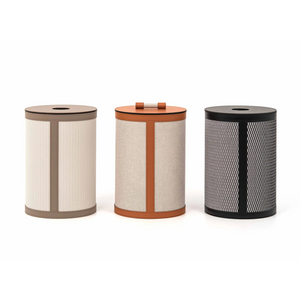 Cylindrical Leather Paper Bin | Pinetti Nadia | OROA.com