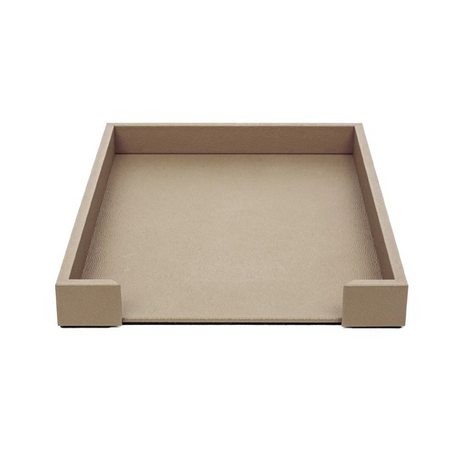 Open-Ended Leather Letter Tray | Pinetti | OROA.com
