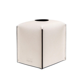 Soft Leather Square Tissue Box | Pinetti | OROA.com