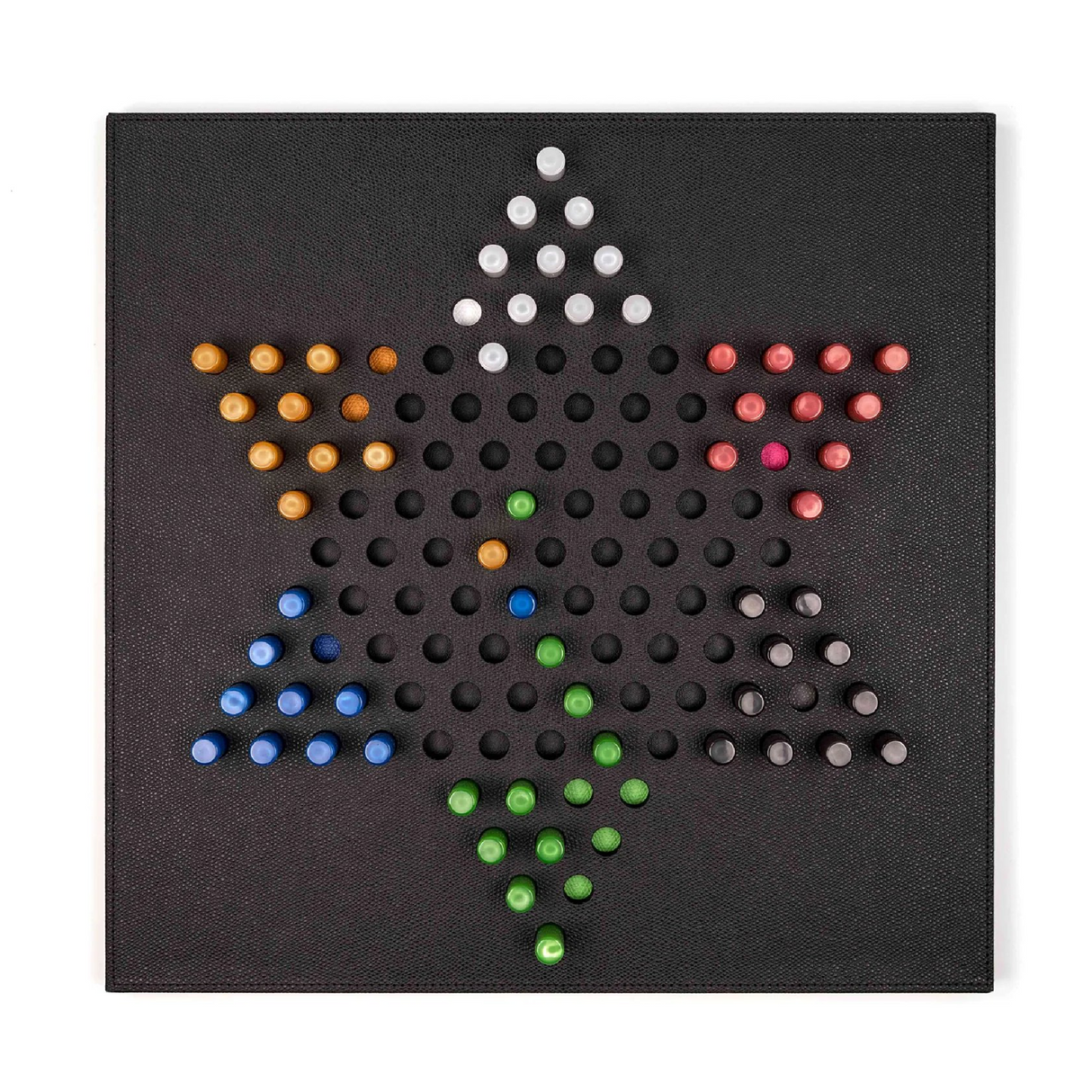 Leather Board Game | Pinetti Chinese Checkers | OROA.com
