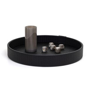 Round Leather Dice Game Set | Pinetti | OROA.com