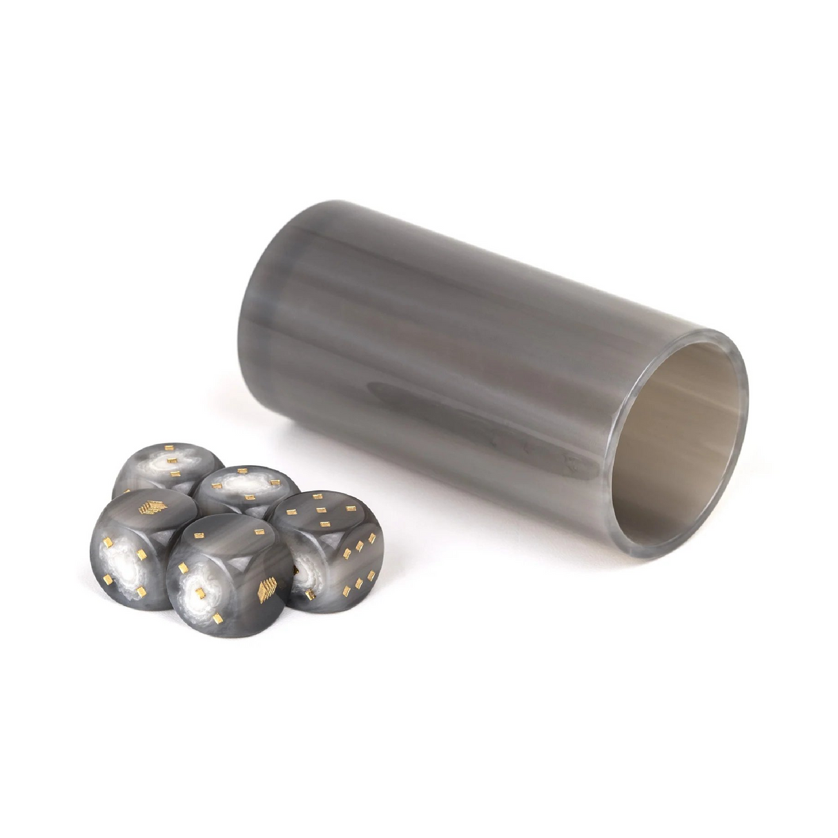 Round Leather Dice Game Set | Pinetti | OROA.com