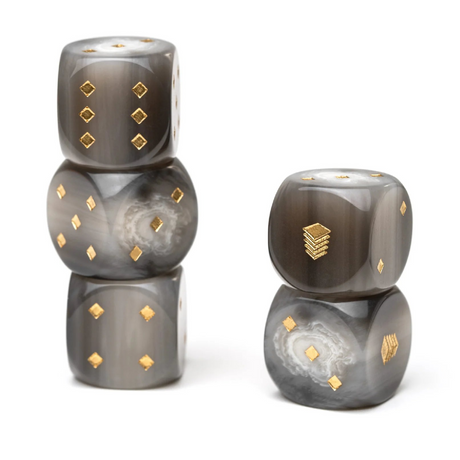Round Leather Dice Game Set | Pinetti | OROA.com