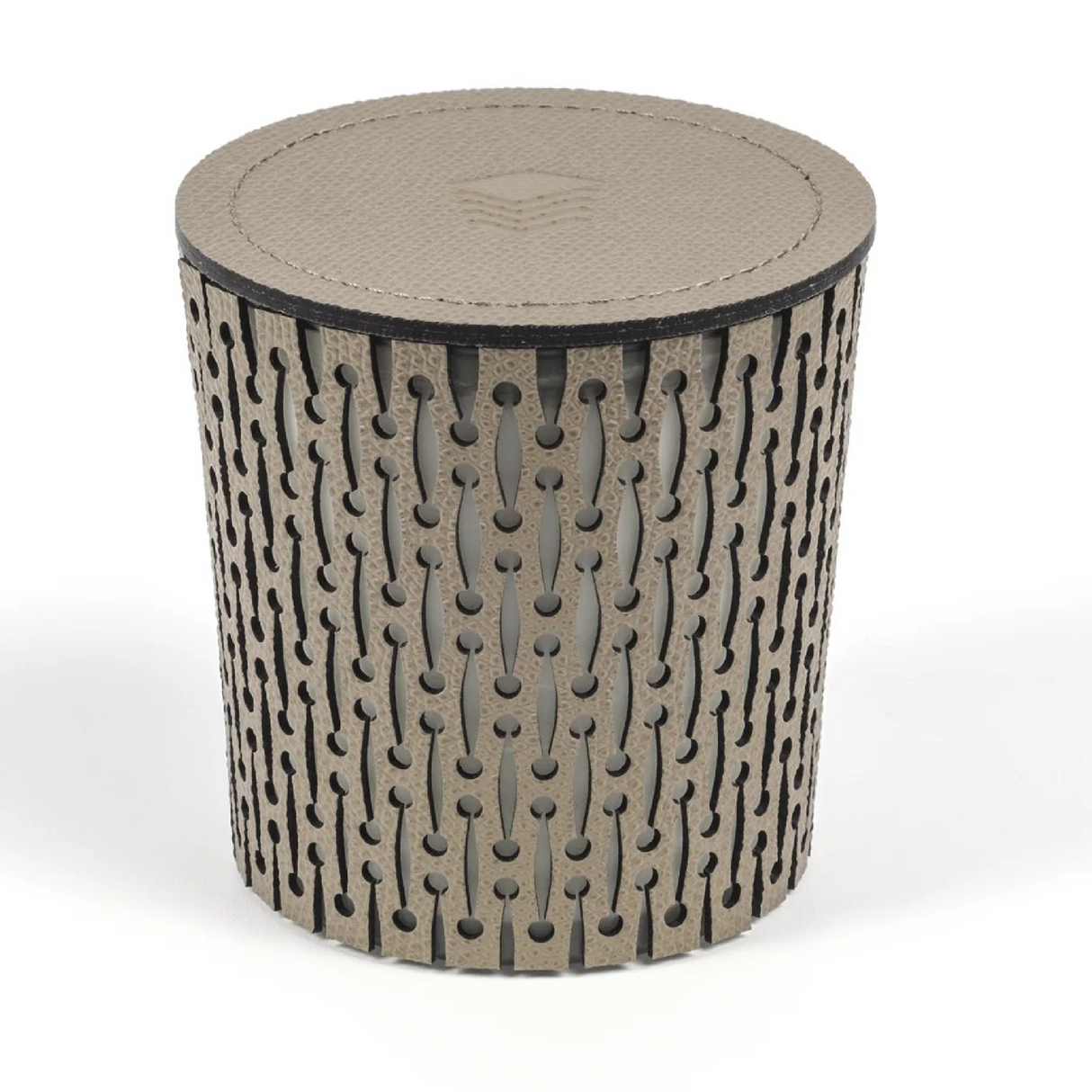 Leather Covered Glass Candle | Pinetti | OROA.com