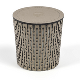 Leather Covered Glass Candle | Pinetti | OROA.com