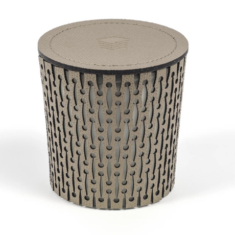 Leather Covered Glass Candle | Pinetti | OROA.com