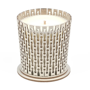 Leather Covered Glass Candle | Pinetti | OROA.com