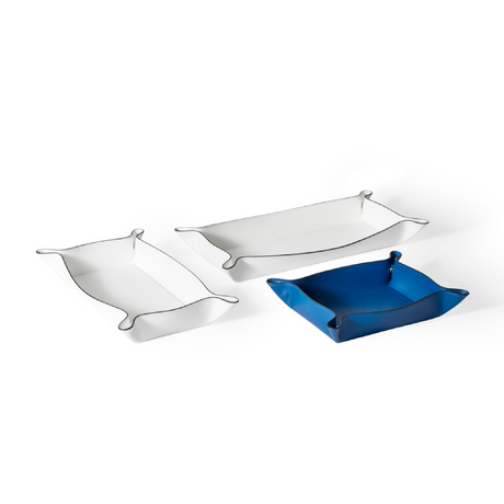 Raised Edges Leather Trinket Tray | Pinetti | OROA.com