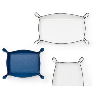 Raised Edges Leather Trinket Tray | Pinetti | OROA.com