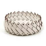 Leather Strips Short Basket | Pinetti Almeria | OROA.com