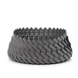 Leather Weave Oval Basket L | Pinetti Almeria | OROA.com