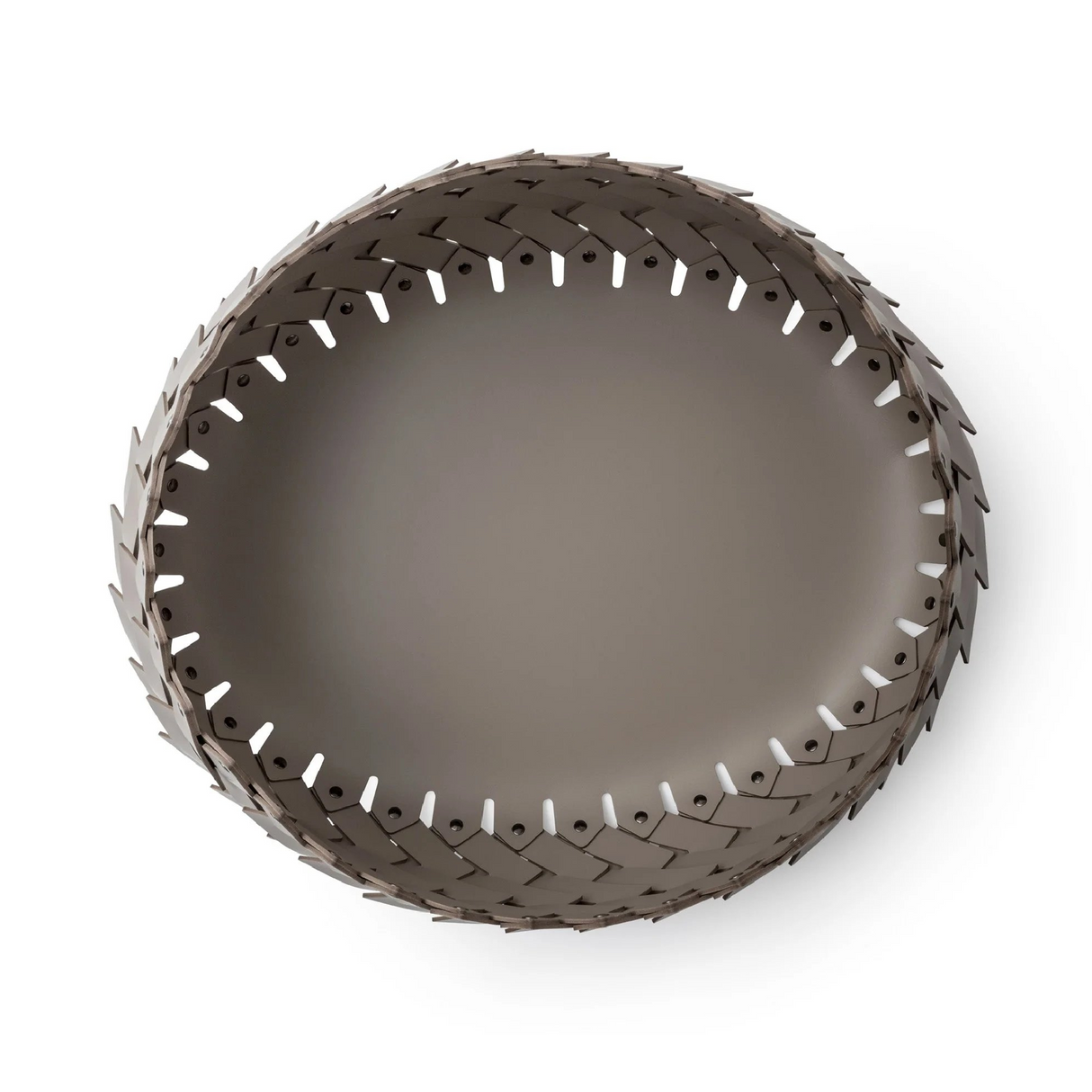 Leather Weave Oval Basket L | Pinetti Almeria | OROA.com