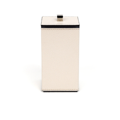 Leather Square Cotton Pad Holder | Pinetti Poseidon | OROA.com