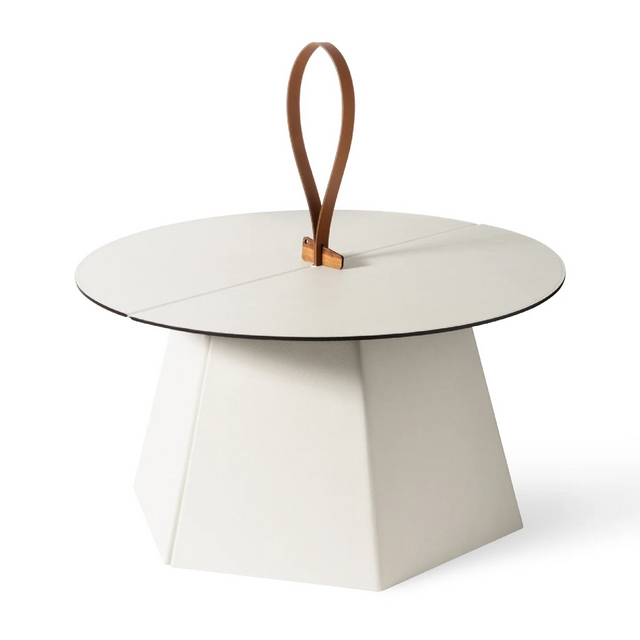 Hexagonal Leather Folding Table | Pinetti Aile | OROA.com