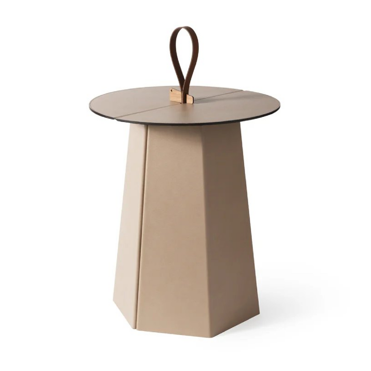 Hexagonal Leather Folding Table | Pinetti Aile | OROA.com