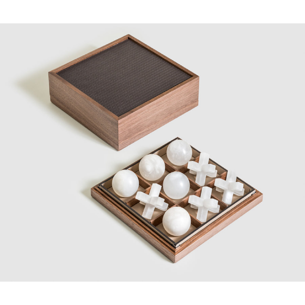 Alabaster Board Game | Pinetti Tic Tac Toe | OROA.com