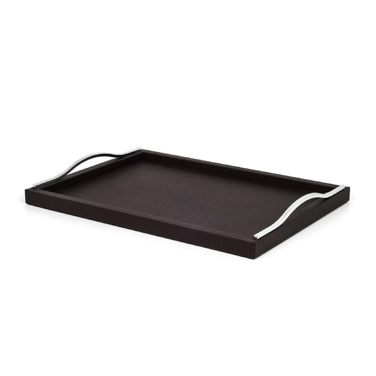 Wavy Handles Leather Tray | Pinetti Onda | OROA.com