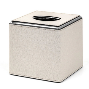 Leather Square Tissue Box | Pinetti | OROA.com