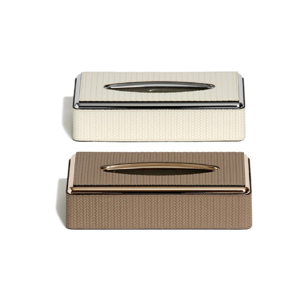 Rectangular Leather Tissue Box | Pinetti | OROA.com