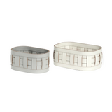 Braided Leather Washcloth Holder | Pinetti Demetra | OROA.com