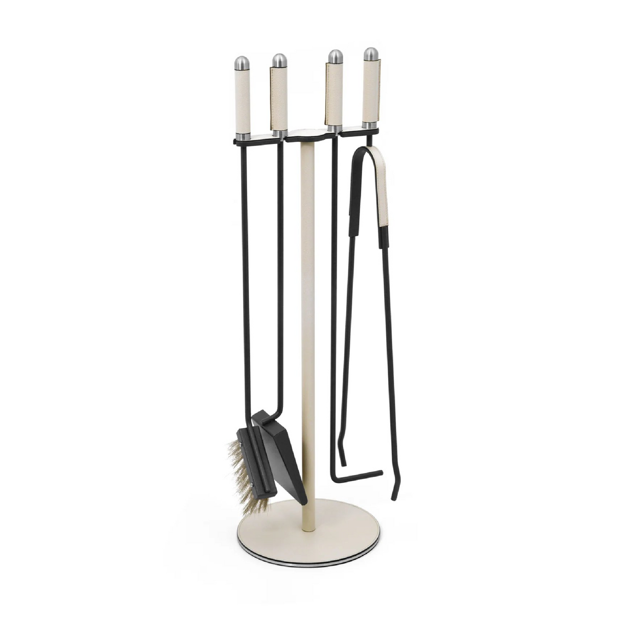 Leather Covered Fireplace Set | Pinetti | OROA.com