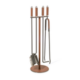 Leather Covered Fireplace Set | Pinetti | OROA.com