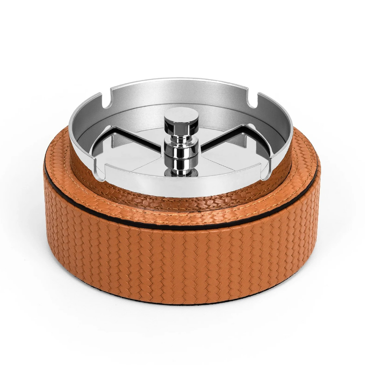 Leather Covered Revolving Ashtray | Pinetti Vento | OROA.com
