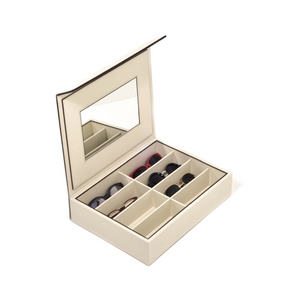 Leather Mirrored Eyeglasses Box | Pinetti | OROA.com