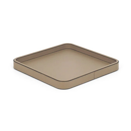 Square Leather Covered Tray | Pinetti Jane | OROA.com